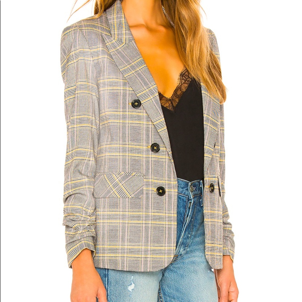 1 State Houndstooth Plaid Blazer Business …